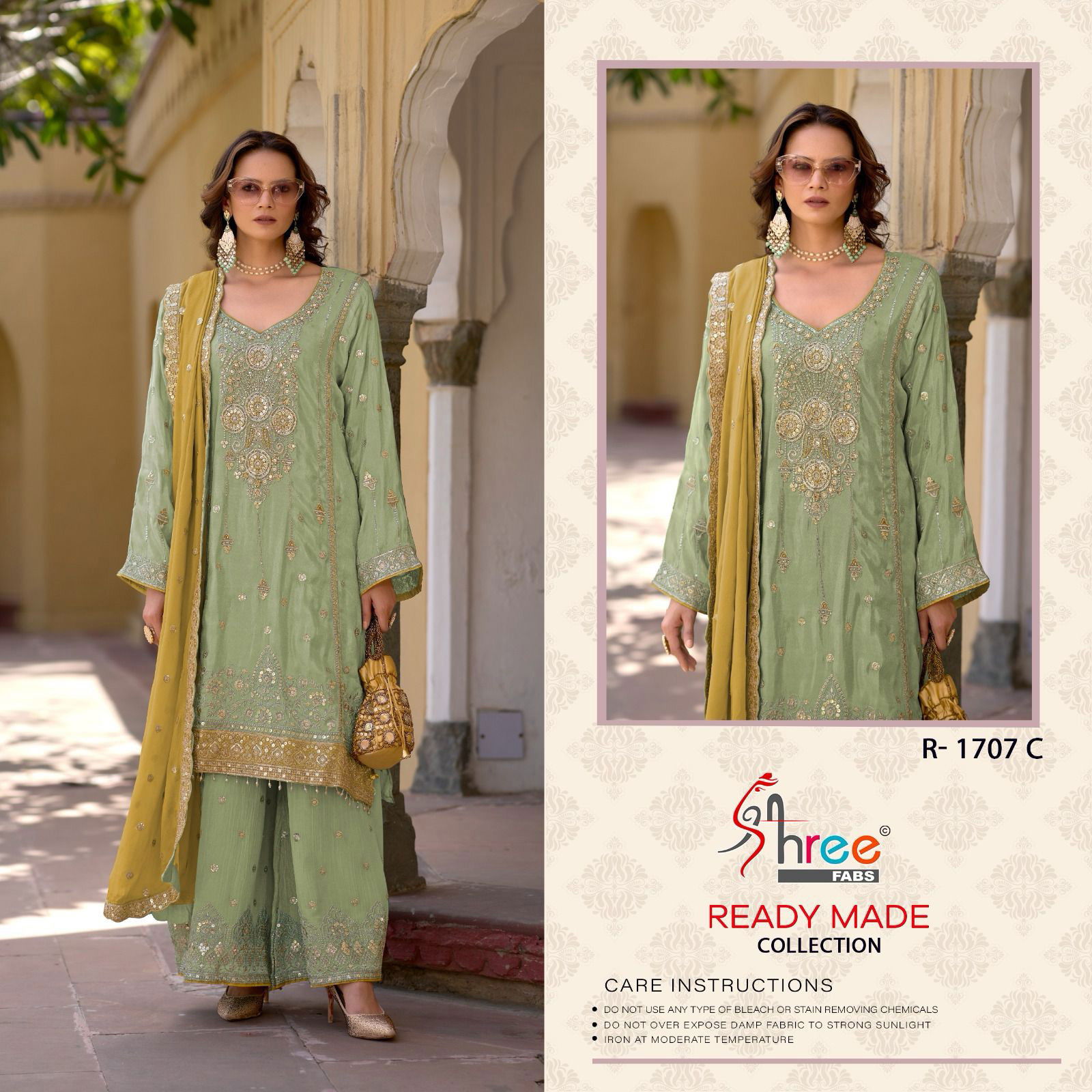 Shree R 1707 Viscose Simmer Ready Made Pakistani Salwar Suits